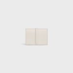 CARD HOLDER WITH FLAP 16 IN SATINATED CALFSKIN WHITE COTTON - Image 3